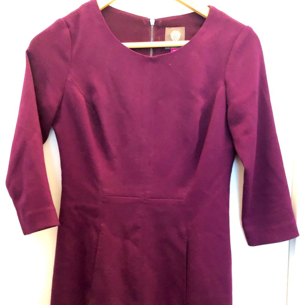 Vince Camuto Dress, Burgundy, size 2P